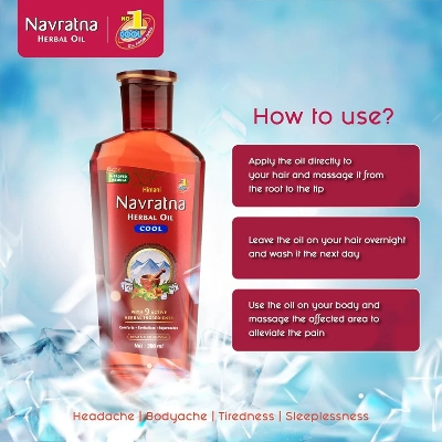 Picture of Indian Product Navratna Ayurvedic Hair Oil Cool -180 Ml