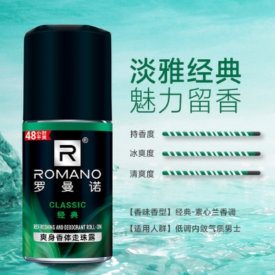 Picture of International Vietnam product Romano Classic Ultra Dry Deodorant Roll-on used For male -50 Ml