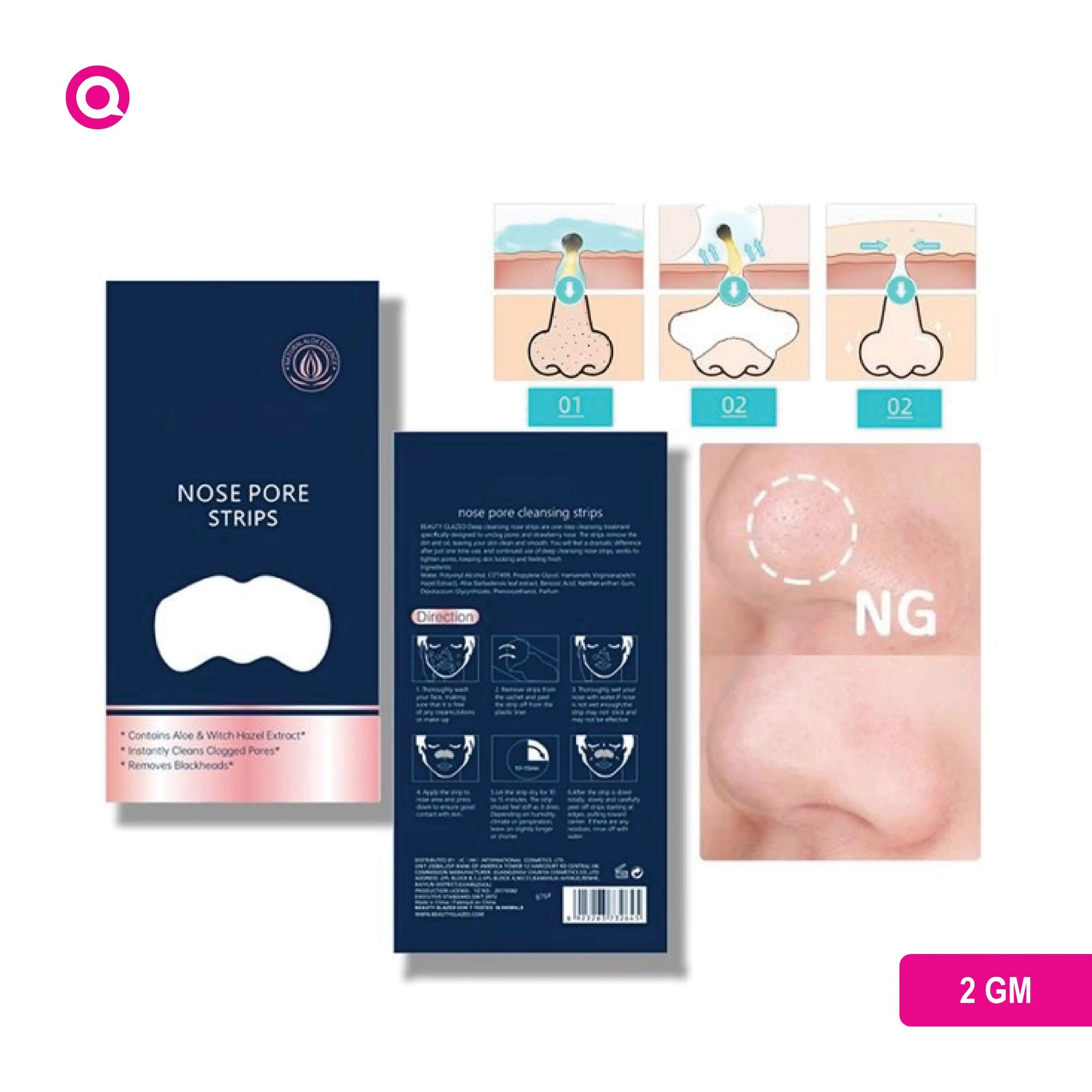 Picture of 1 pcs Beauty Glazed Nose Pore Strips blackhead remover