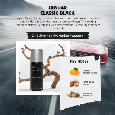 Picture of International UAE product Jaguar body spray For men (black colour) 200 Ml