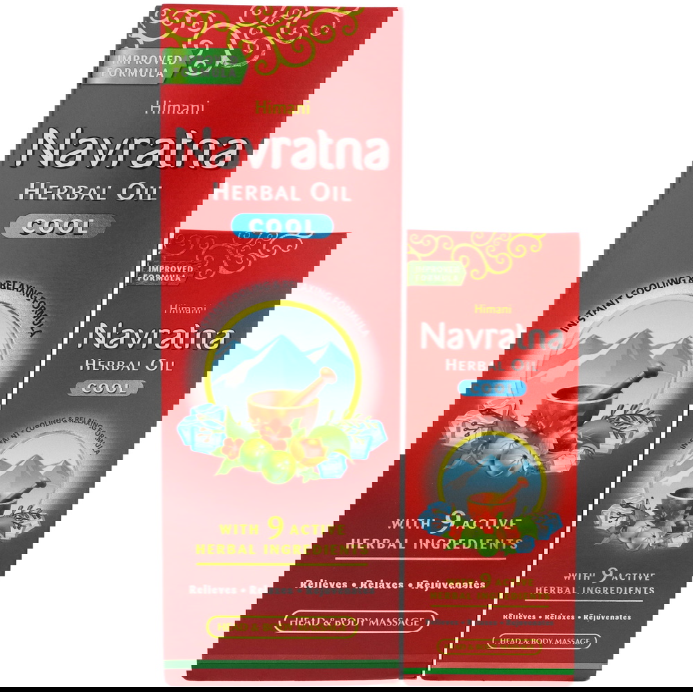 Picture of International UAE product Hair Care Navratna Herbal Cool Hair oil with 9 active Herbal Ingredients Used For male /female.. 300Ml, Buy Get 1..100 Ml.. (Total.. 400 Ml)