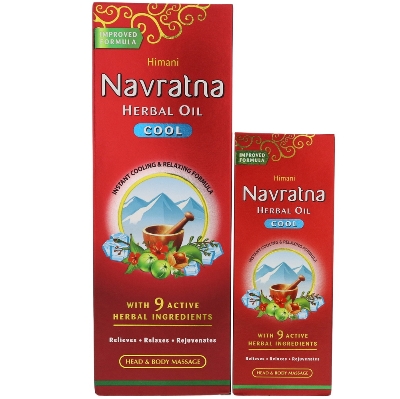 Picture of International UAE product Hair Care Navratna Herbal Cool Hair oil with 9 active Herbal Ingredients Used For male /female.. 300Ml, Buy Get 1..100 Ml.. (Total.. 400 Ml)