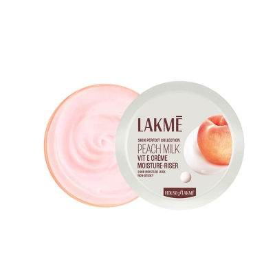 Picture of Indian Product Lakme peach milk soft cream With 24hour Moisture Lock Non- Sticky Face cream used For women.. 50 Gm