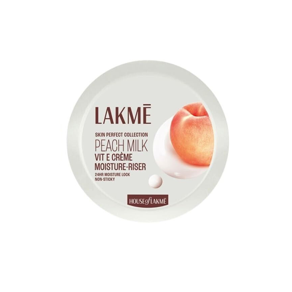 Picture of Indian Product Lakme peach milk soft cream With 24hour Moisture Lock Non- Sticky Face cream used For women.. 50 Gm