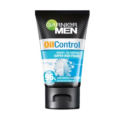 Picture of International Thailand Product Garnier Men Oil Control Bright + Oil Control Super Due Foam Face Wash For Men-100 Ml