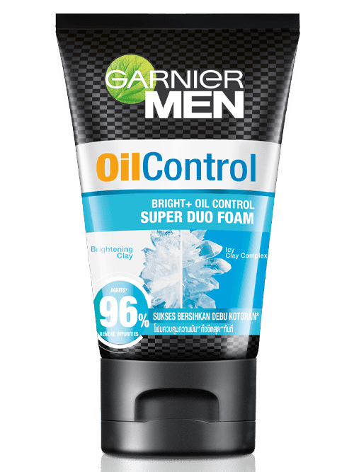 Picture of International Thailand Product Garnier Men Oil Control Bright + Oil Control Super Due Foam Face Wash For Men-100 Ml