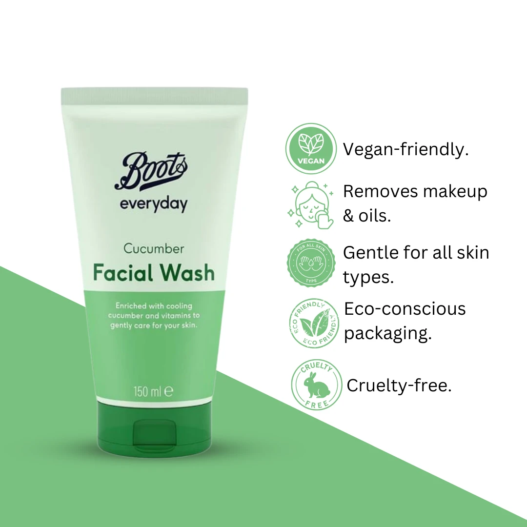 Picture of International UK Product Boots Everyday Cucumber Facial Wash Used For Male /Female -150Ml