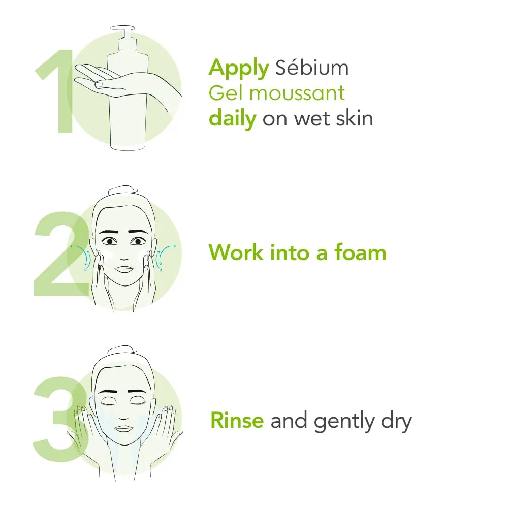 Picture of International France Product Bioderma - Face Cleanser - Sébium - Makeup Removing Cleanser - Skin Purifying - Face Wash for Combination to Oily Skin Used For Male /Female-200Ml