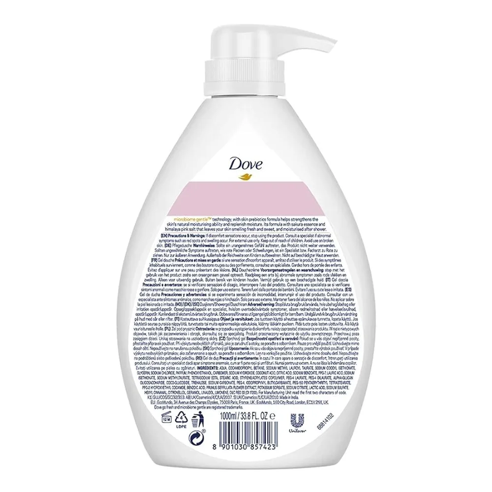 Picture of International Malaysian Product Dove Sakura Blossom Go Fresh Body Wash Used For Male /Female-1000Ml