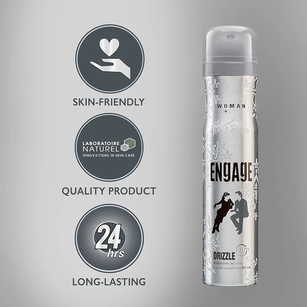 Picture of Indian product Engage Metal Range Drizzle Deodorant 24hous Long Lasting body Spray for Women-150Ml