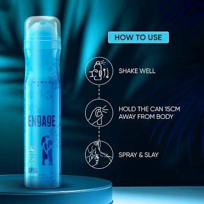 Picture of Indian Product Engage Spell Deodorant For Women, Citrus and Fruity, Skin Friendly 24hous Long Lasting Body Spray For Women- 150 ml