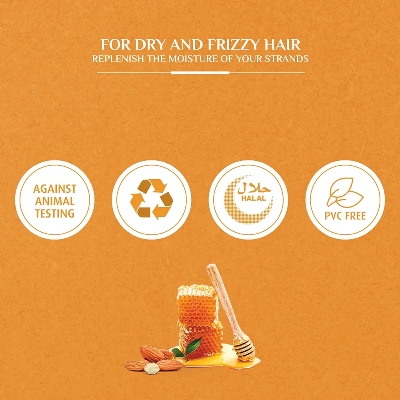Picture of International UAE Product Vatika Almond & Honey With Moisture Treatment For Dry & Frizzy Hair Shampoo Used For Male /Female-700Ml