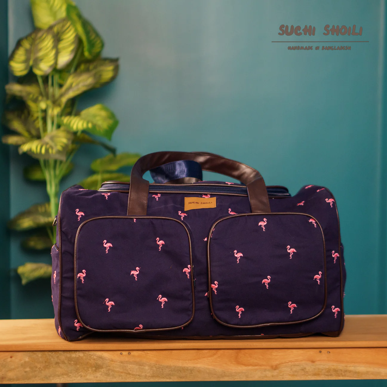 Picture of Midnight Flamingo Veronica Premium Travel Bag