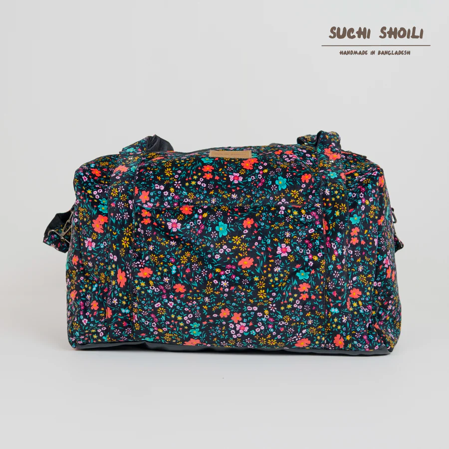 Picture of Multi Daisy Corduroy Fabric Nancy Travel Bag