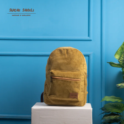 Picture of Lite Yellow Corduroy FabricUrbanmate Backpack