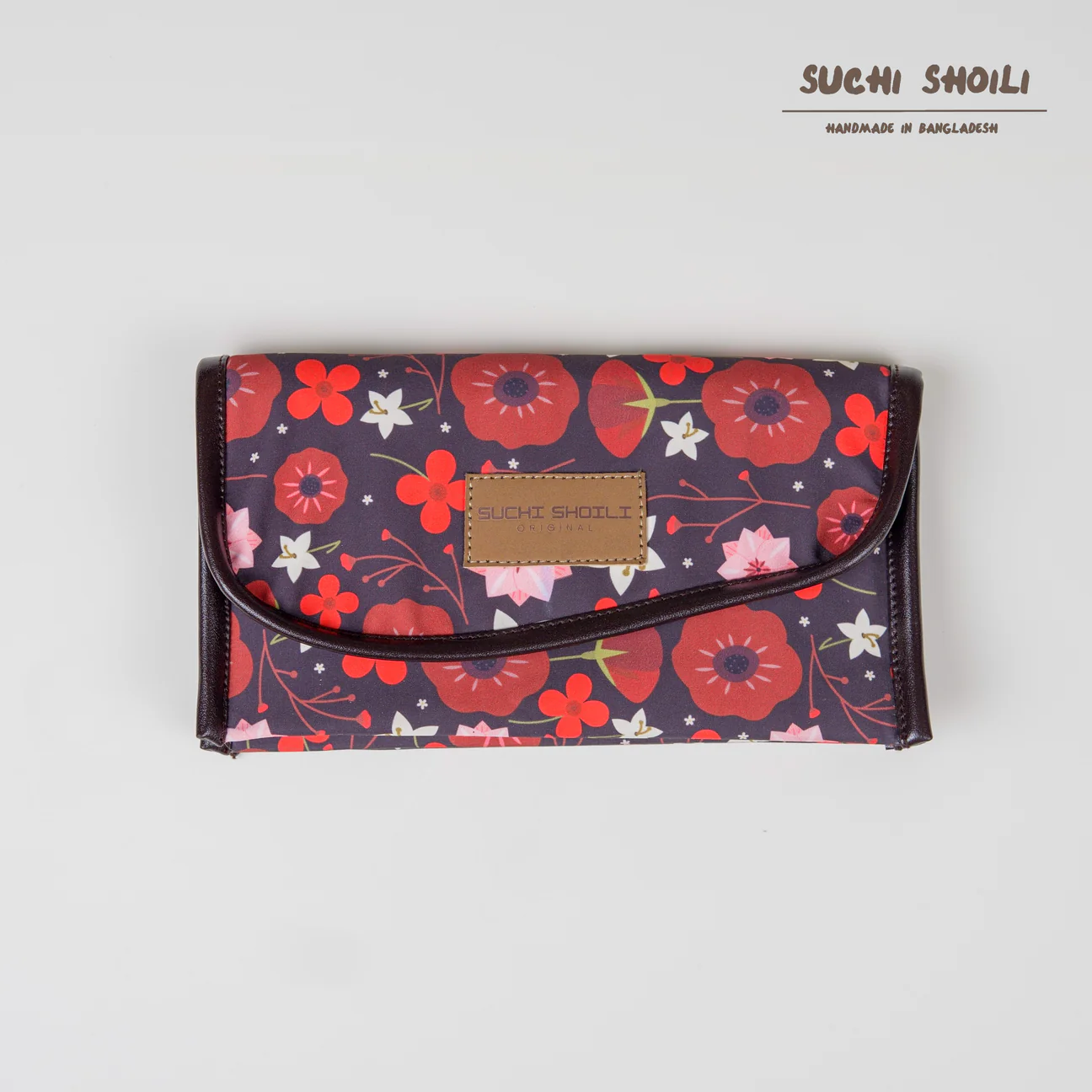 Picture of New Multi Floral Nokshi Triple Chamber Money Purse