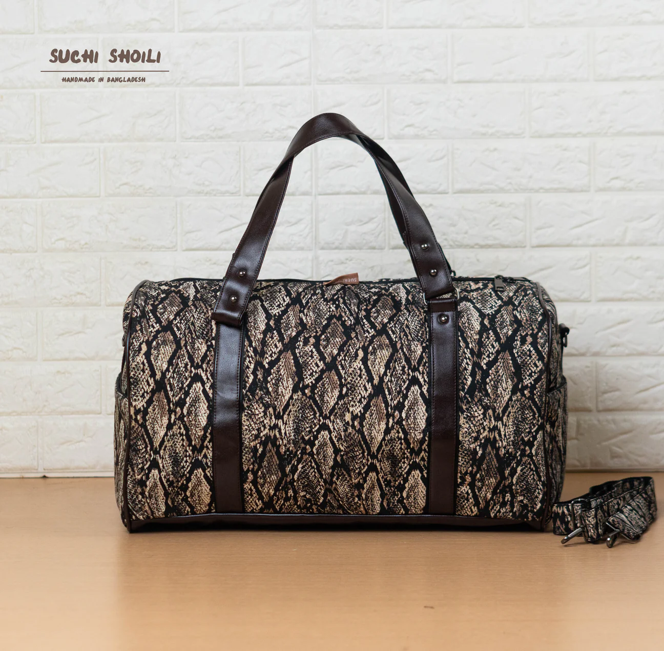Picture of Snakeskin Square Duffle Bag