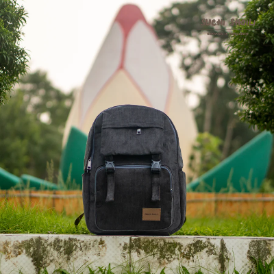Picture of Black Corduroy Fabric Metro Backpack