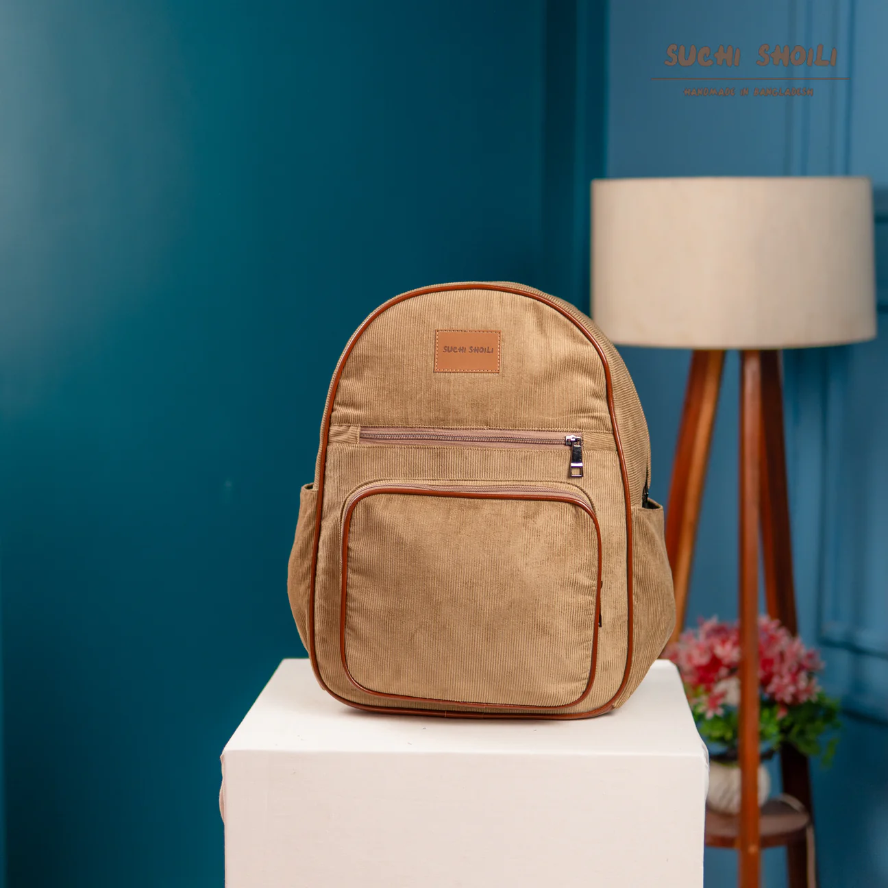 Picture of Ash Send Corduroy Fabric Core Color Aboni Backpack
