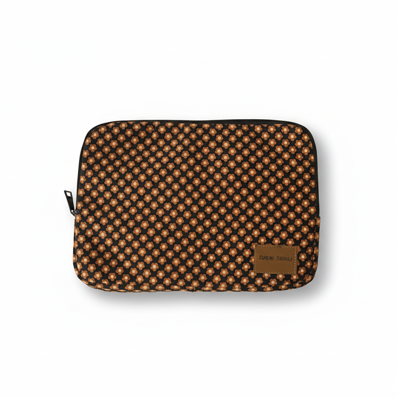 Picture of Vintage Flower  Corduroy Fabric Laptop Sleeve