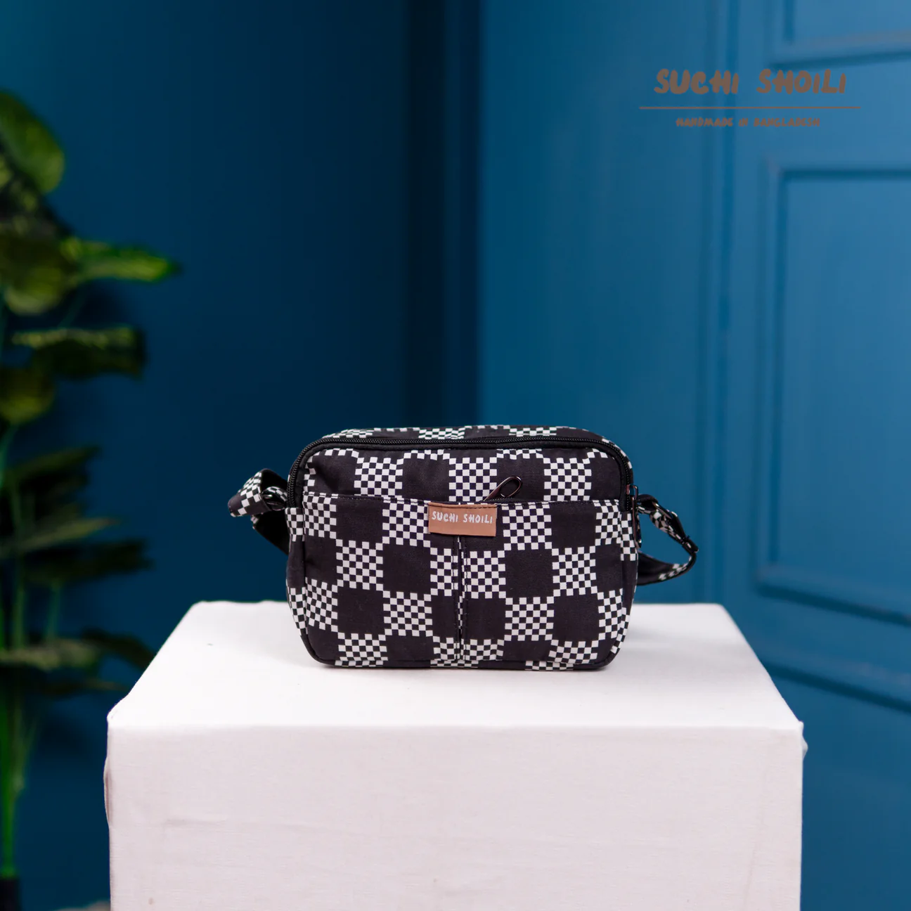 Picture of Check Board Rupa Double Chamber Crossbody Bag