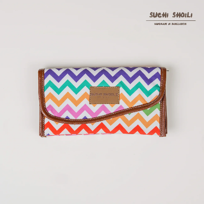 Picture of Rainbow Nokshi Triple Chamber Money Purse