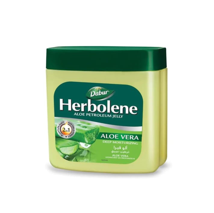 Picture of International Dubai Product Dabur Herbolene Aloe Petroleum Jelly 2 In 1 With Aloe Vera And Vitamin E-425ml