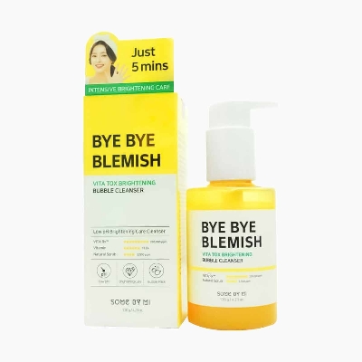 Picture of International Korean Product Skin care SOMe BY MI Bye Bye Blemish vita tox Brightening Bubble Cleanser used for male/female - 120 gm