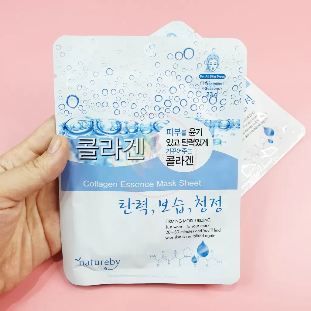Picture of International Korean Product Skin care Natureby Collagen Essences mask sheet 10 piece used for male/female - 230 gm
