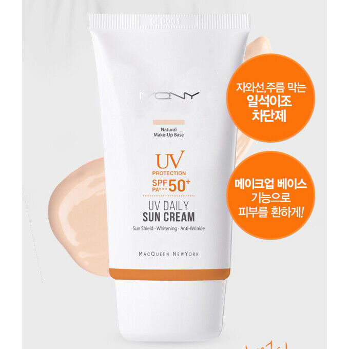 Picture of International Korean Product Skin care SUN CREAM Macqueen Newyork MONY Matt Finish sun cream SPF 50+ used for male/female - 50 gm