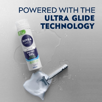 Picture of International UK product Skin care Shaveing Gel Nivea men Sensitive used for male - 200 ml