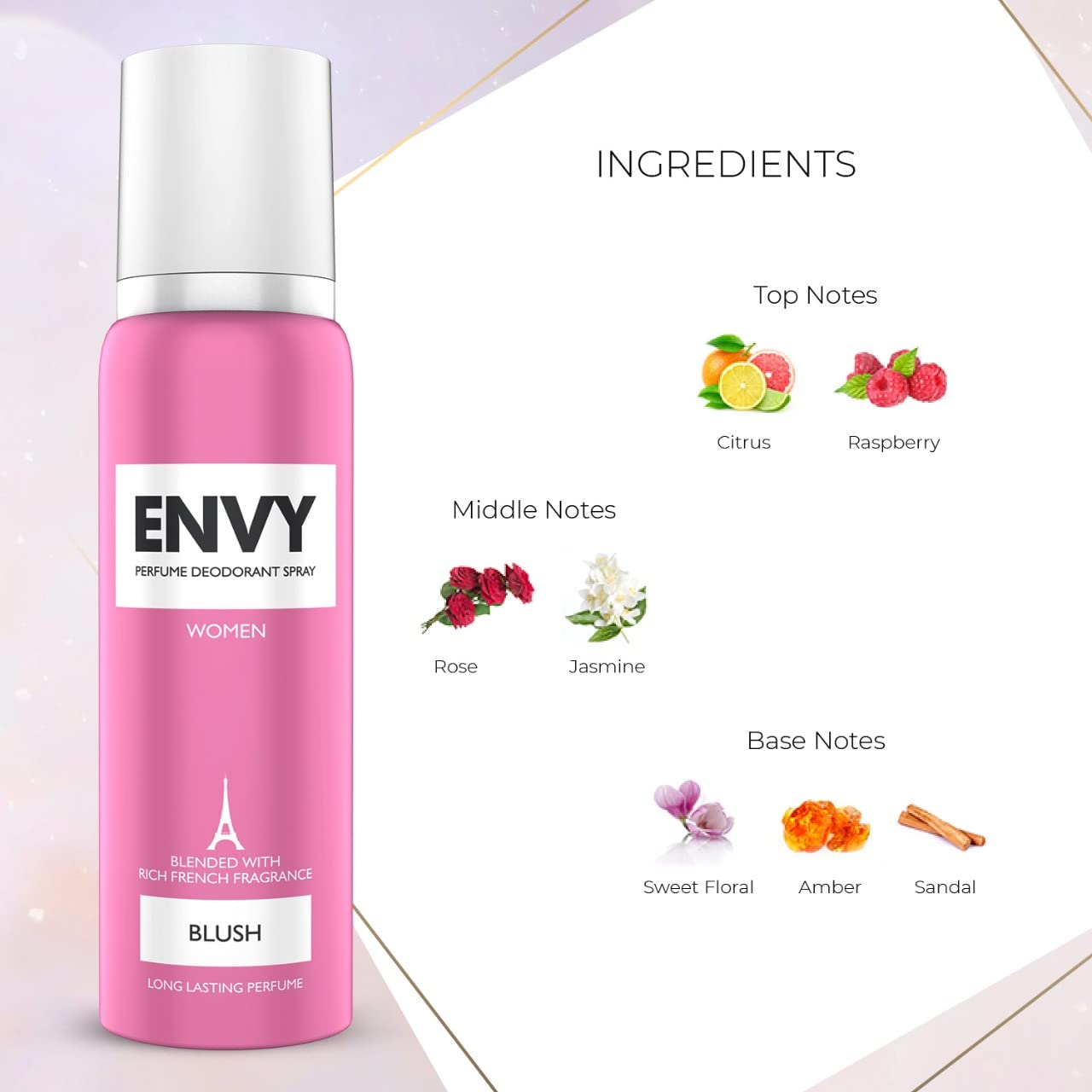 Picture of Envy Gucci Envy Blush Deo 120Ml - Long Lasting Fragrance Deodorant For Women