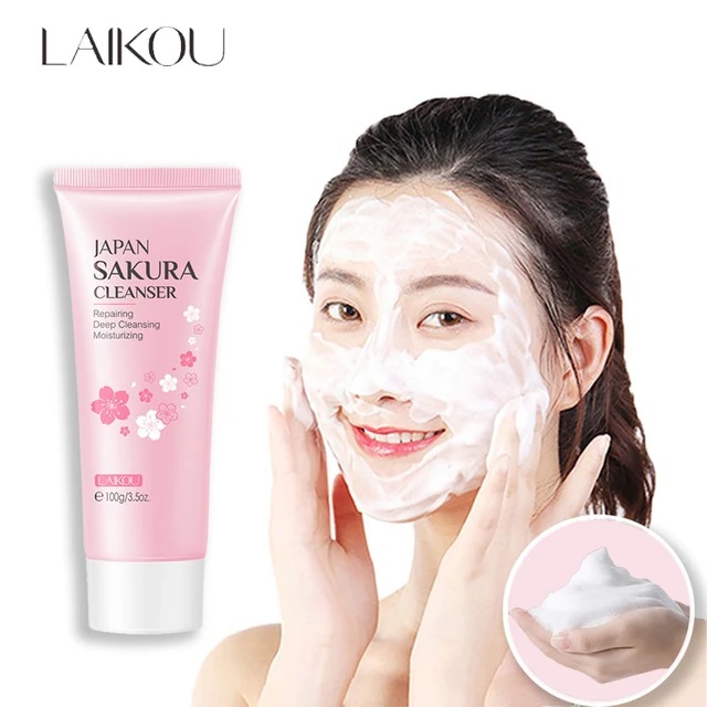 Picture of International China Product LAIKOU Japan Sakura deep cleansing Facial Foam Cleanser- 100gm