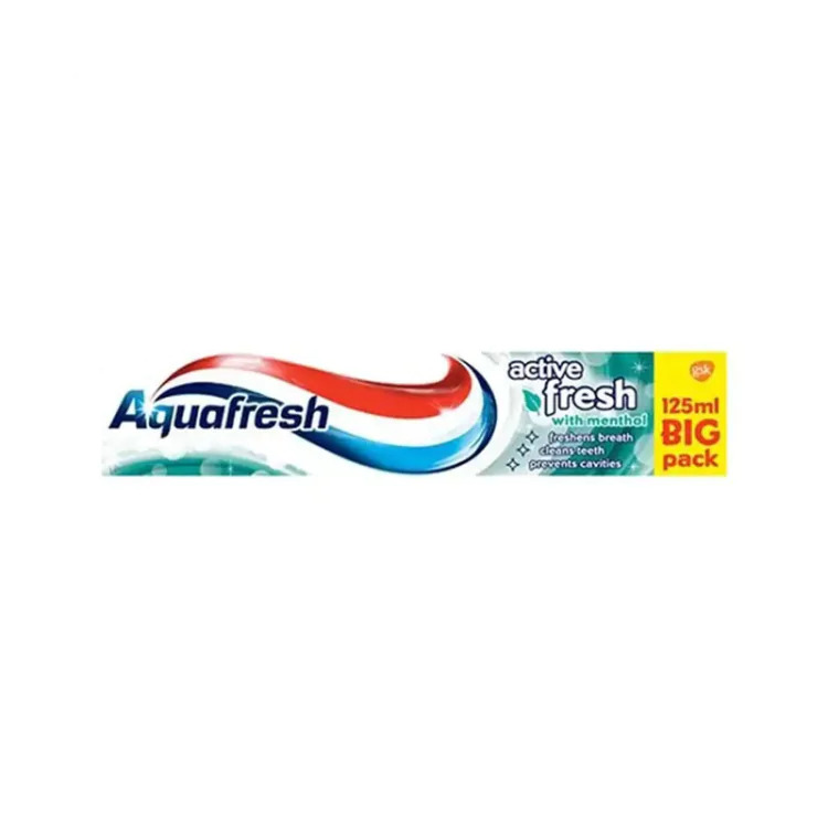Picture of International UK Product  Aquafresh Active Fresh Toothpaste With Menthol Big pack (125ml)