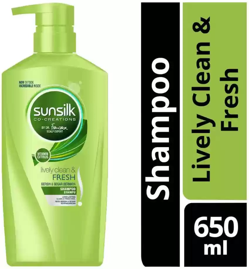 Picture of International Thailand product hair care product Sunsilks shampoo Lively clean and fresh used for male/ female - 625 ml