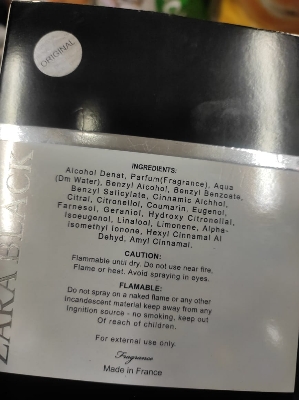 Picture of International France Product Zara Black Perfume - 100ml