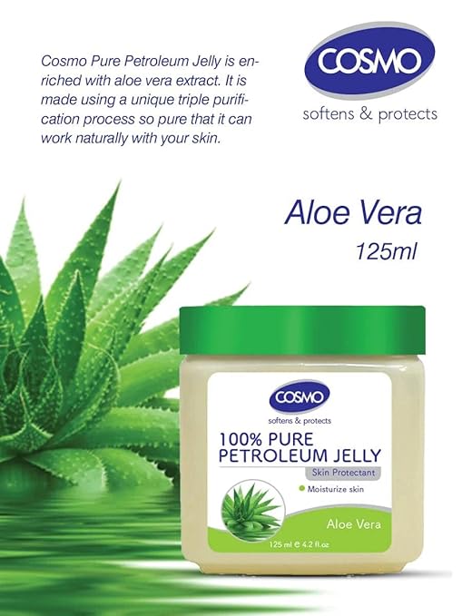 Picture of International Dubai Product COSMO DESIGNS Aloe Vera 100% Pure Petroleum Jelly 125Ml