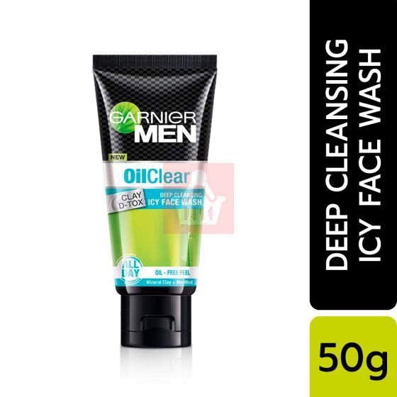 Picture of Garnier - Men Oil Clear Deep Cleansing Icy Face Wash - 50gm