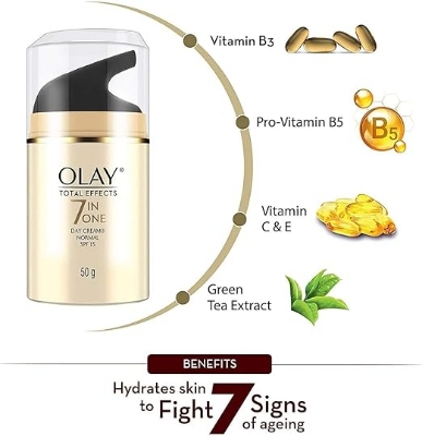 Picture of Olay Face Moisturizer Total Effects 7in1:Day Moisturiser 50 ml + Night Moisturiser 50 ml