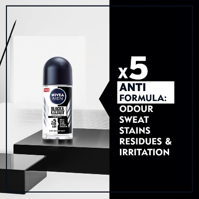 Picture of Nivea Men Roll On Invisible Black & White 50ml
