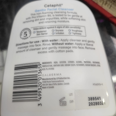 Picture of Cetaphil Face Wash Gentle Skin Cleanser for Dry to Normal, Sensitive Skin - 237 ml