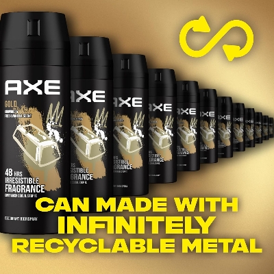 Picture of International Uk Products A xe Gold Oud Wood and Fresh Vanilla Body Spray 150 ml