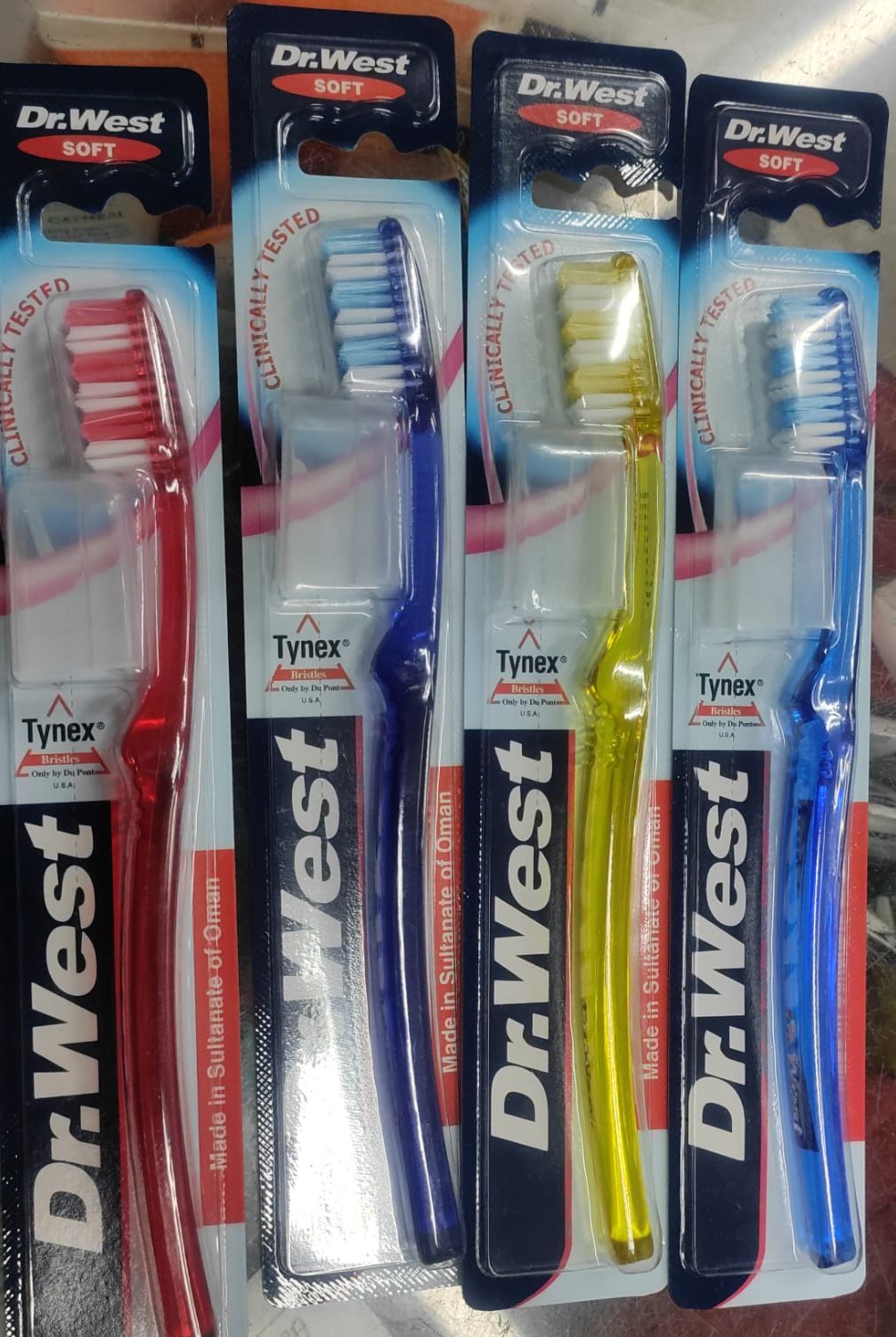 Picture of Dr. West Toothbrush Medium Bristles Soft Hard Handle Type