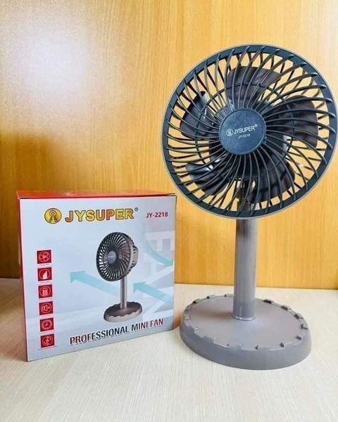Picture of JYSUPER JY-2218 Rechargeable Mini Table Fan Portable Mini Moving Fan Adjustable Desk Fan