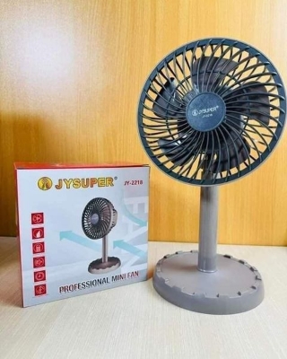 Picture of JYSUPER JY-2218 Rechargeable Mini Table Fan Portable Mini Moving Fan Adjustable Desk Fan
