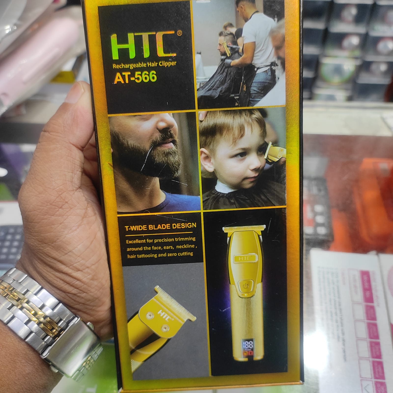 Picture of HTC AT-566 All-Metal Design High Quality Hair Trimmers & Clippers Professional Electric Hair Clipper