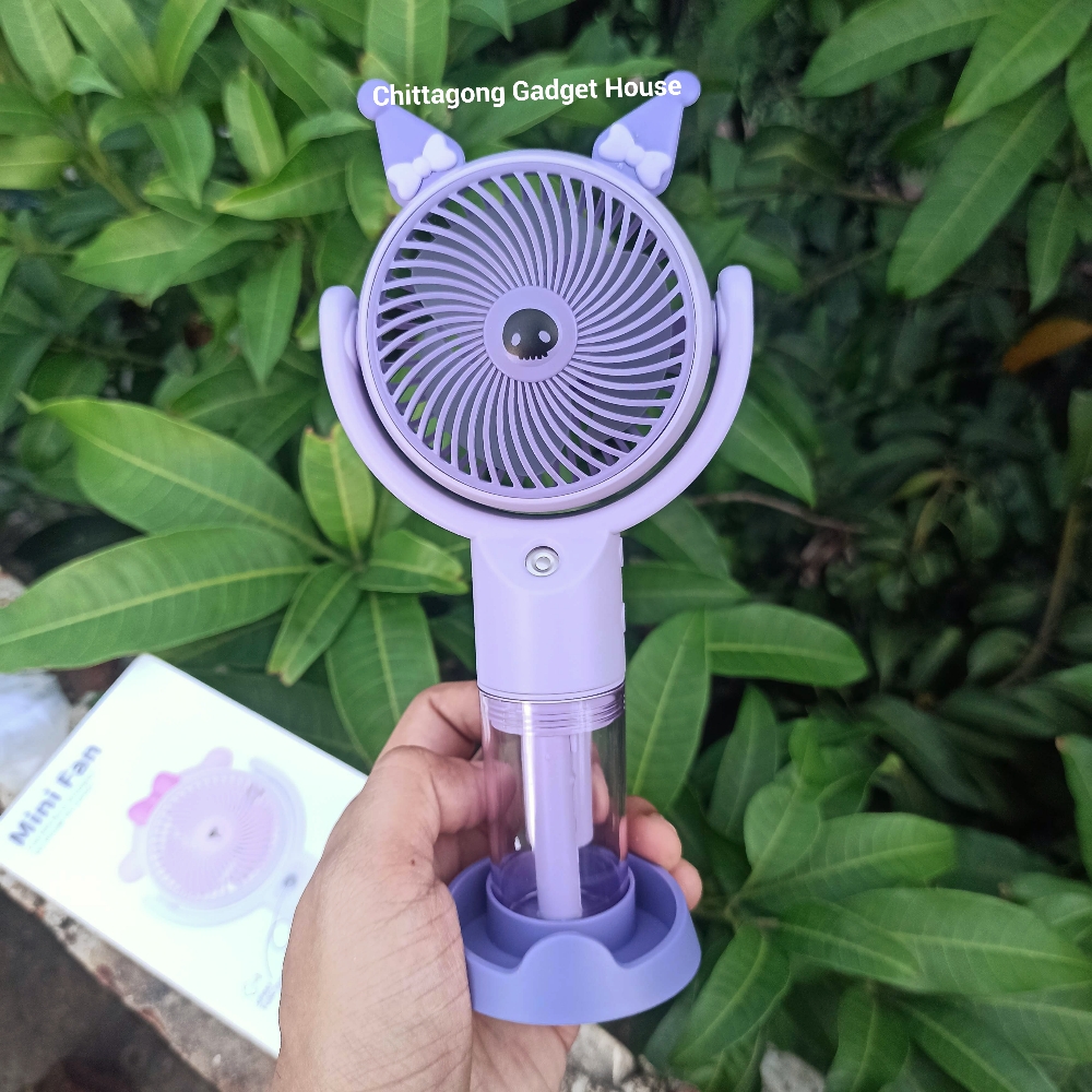 Picture of Handheld and Travel-friendly USB Rechargeable Mini Fan with popular cartoon shape