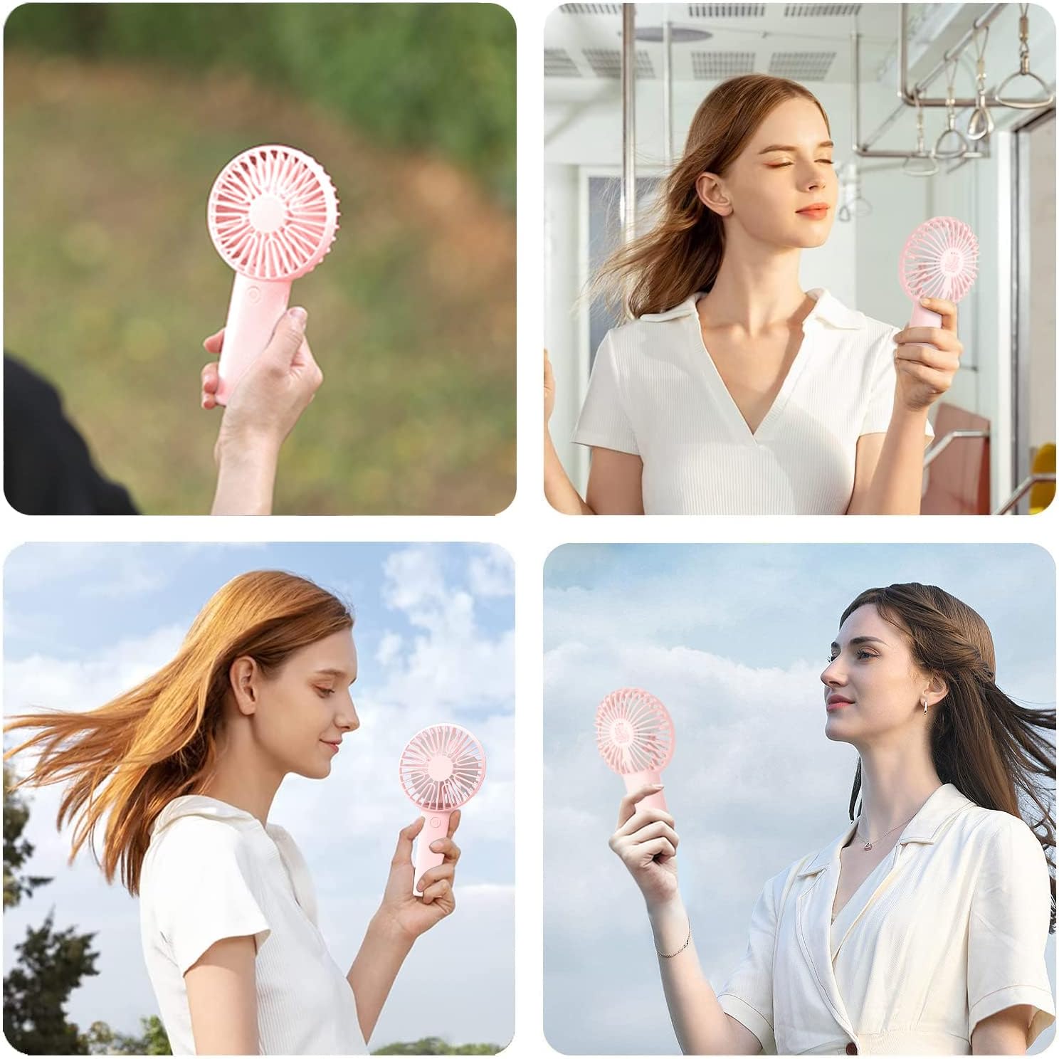 Picture of Handheld and Travel-friendly USB Rechargeable Mini Fan with popular cartoon shape