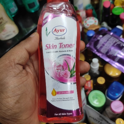 Picture of AYUR HERBALS Skin Toner Enrished with Rose, Aloe & Mint For Glowing Skin I Men & Women  (100 ml)