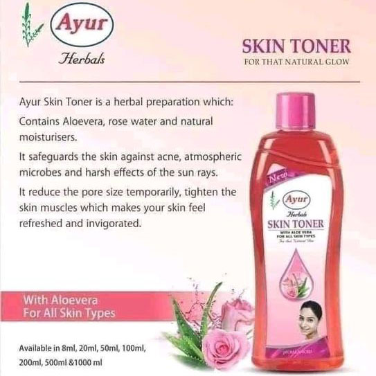 Picture of AYUR HERBALS Skin Toner Enrished with Rose, Aloe & Mint For Glowing Skin I Men & Women  (200 ml)